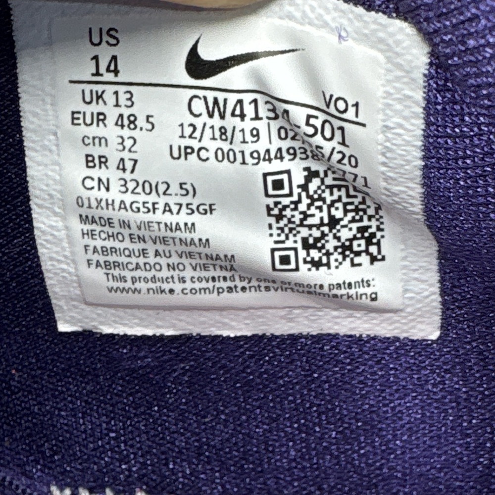 Nike PG 4 TB Men's New Orchid/White Low Top Lace-Up Sneakers CW4134-501 - Picture 12 of 13
